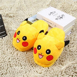 Women Anime Cartoon Pokemon Slippers Lovers Warm Woman Slippers Elf Ball Pikachu Go Plush Shoes Home House Slippers Children