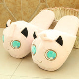 Women Anime Cartoon Pokemon Slippers Lovers Warm Woman Slippers Elf Ball Pikachu Go Plush Shoes Home House Slippers Children