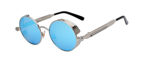 Round Metal Sunglasses Steampunk Men Women Fashion Glasses Brand Designer Retro Vintage Sunglasses UV400