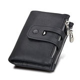 2018 Fashion Wallet Women Genuine Leather Wallets Female Hasp Double Zipper Design Coin Purse ID Card Holder Unisex Slim Wallet