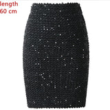 Neophil 2018 Spring Women Sequined Patchwork Shinny Pencil Mini Skirts High Waist Black Party Sexy Bandage Girls Long Saia S1802