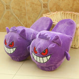 Women Anime Cartoon Pokemon Slippers Lovers Warm Woman Slippers Elf Ball Pikachu Go Plush Shoes Home House Slippers Children