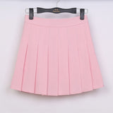 2018 New Spring high waist ball pleated skirts Harajuku Denim Skirts solid a-line sailor skirt Plus Size Japanese school uniform