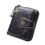 2018 New Vintage Button Phone Purses Women Wallets Female Purse Leather Brand Retro Ladies Long Zipper Woman Wallet Card Clutch