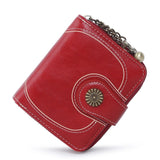 2018 New Vintage Button Phone Purses Women Wallets Female Purse Leather Brand Retro Ladies Long Zipper Woman Wallet Card Clutch