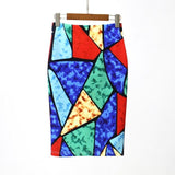 Hermicci 2018 Summer Style Pencil Skirt Women High Waist Green Skirts Vintage Elegant Bodycon Floral Print Midi Skirt