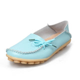 Hosteven Women Real Leather Shoes Moccasins Mother Loafers Soft Leisure Flats Casual Female Driving Ballet Footwear