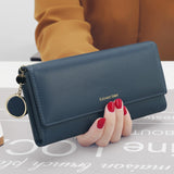 New Fashion Women Wallets Long Style Multi-functional wallet Purse Fresh PU leather Female Clutch Card Holder