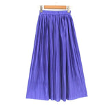 Hermicci 2018 Summer Pleated Ankle-length Maxi Skirt Long Vintage Women Metallic Skirt