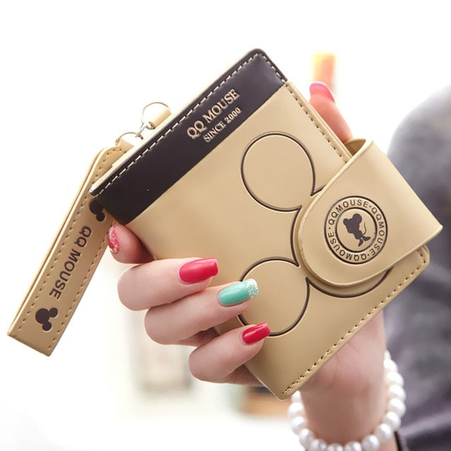 Women small wallet cartoon mickey cute coin purse hasp card holder womens wallets and purses female wallets famous brand