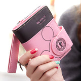 Women small wallet cartoon mickey cute coin purse hasp card holder womens wallets and purses female wallets famous brand