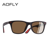 AOFLY BRAND DESIGN Classic Polarized Sunglasses Men Women Driving Square Frame Sun Glasses Male Goggle UV400 Gafas De Sol AF8083