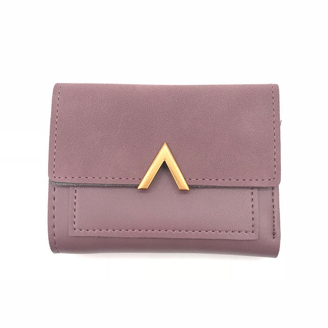 Matte Leather Small Women Wallet Luxury Brand Famous Mini Womens Wallets And Purses Short Female Coin Purse Credit Card Holder