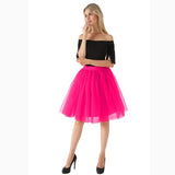 Puffy New Arrival 5 Layer Fashion Women Tulle Skirt Tutu Wedding Bridal Bridesmaid 2018 Overskirt Petticoat Lolita Saia