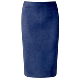 Neophil 2018 Winter Women Suede Midi Pencil Skirt High Waist Gray Pink XXL Sexy Style Stretch Wrap Ladies Office Work Saia S1009