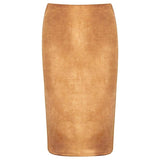 Neophil 2018 Winter Women Suede Midi Pencil Skirt High Waist Gray Pink XXL Sexy Style Stretch Wrap Ladies Office Work Saia S1009