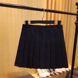 ZuoLunOuBa Tennis Skirt Women 2018 Korean Version New High Waist Half Short Skirt College Wind A Word Lattice Pleated Skirt Tutu