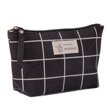 eTya Women Plaid Travel Cosmetic Bag Makeup Bag Handbag Female Zipper Purse Small Cosmetics Make Up Bags Travel Beauty Organizer