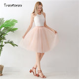 5 Layers 65cm Sexy Midi Tulle Skirt Streetwear Pleated Skirts Womens Short Tutu Femme 2018 Winter Gothic Jupe Falda Tul Plisada