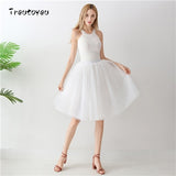 5 Layers 65cm Sexy Midi Tulle Skirt Streetwear Pleated Skirts Womens Short Tutu Femme 2018 Winter Gothic Jupe Falda Tul Plisada