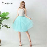 5 Layers 65cm Sexy Midi Tulle Skirt Streetwear Pleated Skirts Womens Short Tutu Femme 2018 Winter Gothic Jupe Falda Tul Plisada
