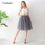 5 Layers 65cm Sexy Midi Tulle Skirt Streetwear Pleated Skirts Womens Short Tutu Femme 2018 Winter Gothic Jupe Falda Tul Plisada
