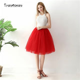 5 Layers 65cm Sexy Midi Tulle Skirt Streetwear Pleated Skirts Womens Short Tutu Femme 2018 Winter Gothic Jupe Falda Tul Plisada