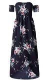 Boho style long dress women Off shoulder beach summer dresses Floral print Vintage chiffon white maxi dress vestidos de festa