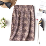 2018 summer retro leopard print office skirt high waist slim Korean version of the new elastic ladies casual sexy bag hip skirt