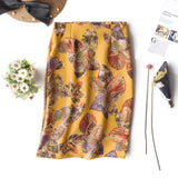 2018 summer retro leopard print office skirt high waist slim Korean version of the new elastic ladies casual sexy bag hip skirt