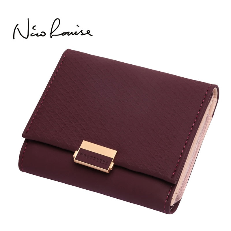 2018 Luxury Wallet Female Leather Women Leather Purse Plaid Wallet Ladies Hot Change Card Holder Coin Small Purses For Girls