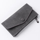 2018 matte leather women's wallet zipper bag vintage female wallet purse fashion card holder phone pocket long women wallet