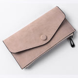 2018 matte leather women's wallet zipper bag vintage female wallet purse fashion card holder phone pocket long women wallet