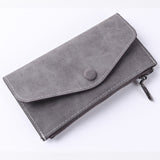 2018 matte leather women's wallet zipper bag vintage female wallet purse fashion card holder phone pocket long women wallet