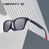 MERRYS DESIGN Men Women Classic Retro Rivet Polarized Sunglasses Lighter Design Square Frame 100% UV Protection S8508