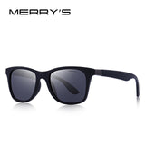 MERRYS DESIGN Men Women Classic Retro Rivet Polarized Sunglasses Lighter Design Square Frame 100% UV Protection S8508