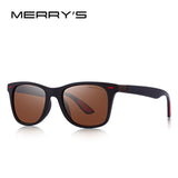 MERRYS DESIGN Men Women Classic Retro Rivet Polarized Sunglasses Lighter Design Square Frame 100% UV Protection S8508