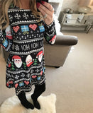 Large Sizes 2019 New Autumn Women Casual Long Sleeve Cute Christmas Tree Snowman Dresses Loose Plus Size Dress Vestidos 4XL 5XL