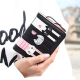 Hot Sell !New Fashion Women Cat Wallet Long Short Cartoon purse Female Card Holder Lady clutch coin purse Female zipper notecase