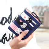 Hot Sell !New Fashion Women Cat Wallet Long Short Cartoon purse Female Card Holder Lady clutch coin purse Female zipper notecase