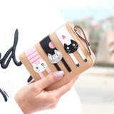 Hot Sell !New Fashion Women Cat Wallet Long Short Cartoon purse Female Card Holder Lady clutch coin purse Female zipper notecase