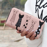 Hot Sell !New Fashion Women Cat Wallet Long Short Cartoon purse Female Card Holder Lady clutch coin purse Female zipper notecase