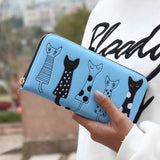 Hot Sell !New Fashion Women Cat Wallet Long Short Cartoon purse Female Card Holder Lady clutch coin purse Female zipper notecase