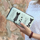 Hot Sell !New Fashion Women Cat Wallet Long Short Cartoon purse Female Card Holder Lady clutch coin purse Female zipper notecase